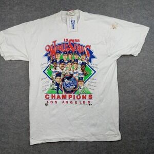 Los Angeles Dodgers Shirt Men Large Vintage Single Stitch 1988 Champion Cartoon